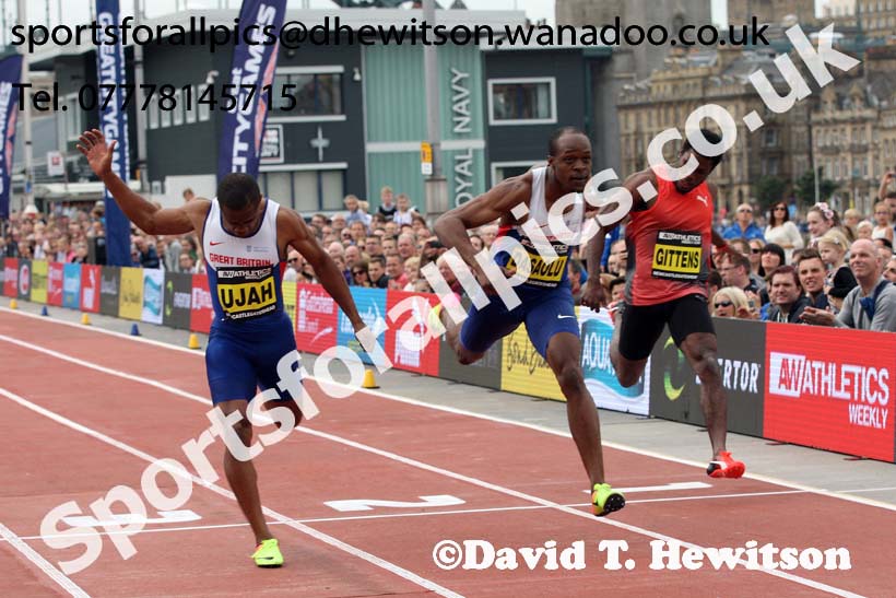 Mens 100 metres, The Great North CityGames. Photos: David T. Hewitson/Sports for All Pics